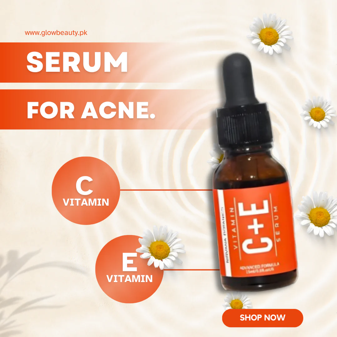 Anti Acne & Glowing Serum Vitamin C + E Serum – 15ml